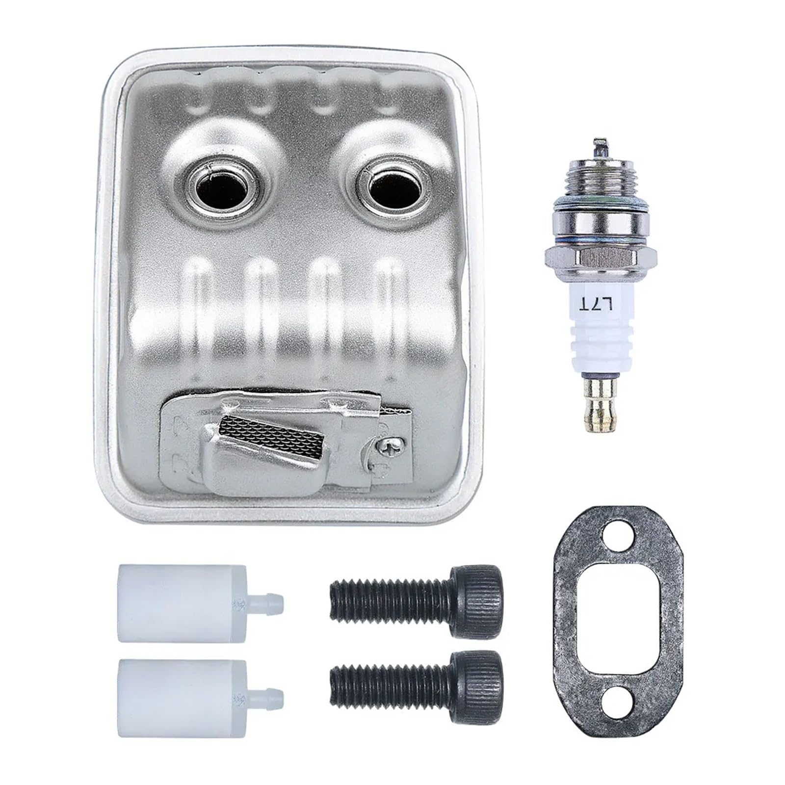 Kit de Filtro de Combustible de Tornillo silenciador Apto for H-usqvarn 450 445 445e W bujía repuestos de Motosierra de Gasolina 544147702