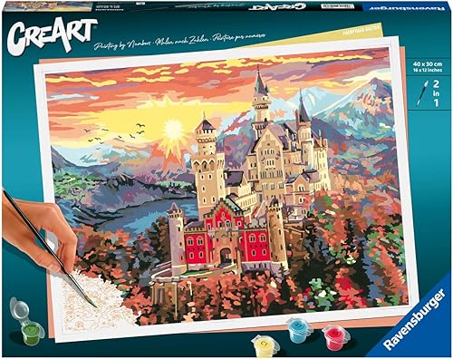 Miniatura 2 de Ravensburger CreArt Fairytale Castle - Kit de pintura por números para adultos, pintura de artes y manualidades para edades de 14 años en adelante