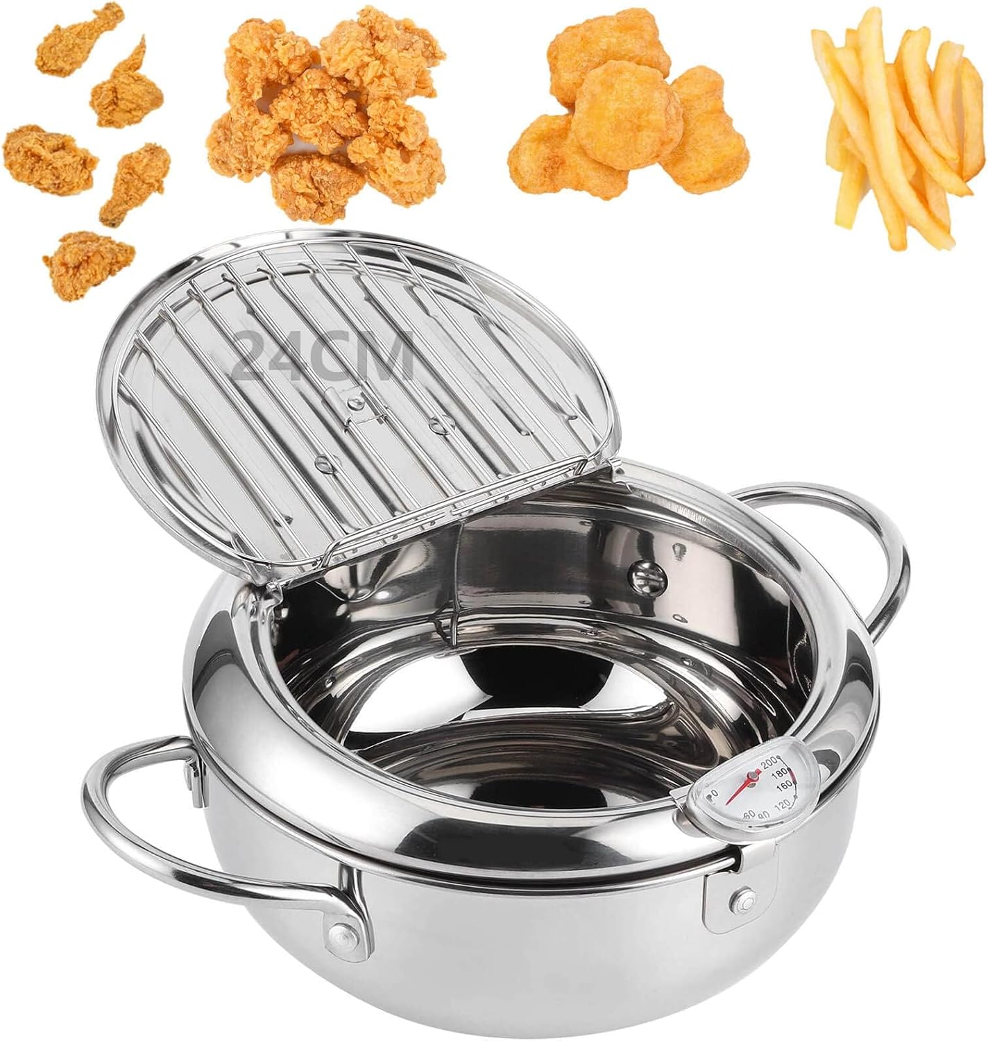 Japanese Style Deep Frying Pot, FoodGrade Stainless Steel Japanese
