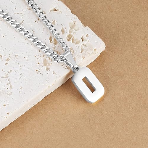 Miniatura 2 de Collar con números para niños, cadena de números de plata de acero inoxidable, dije de acero inoxidable, joyería deportiva personalizada para