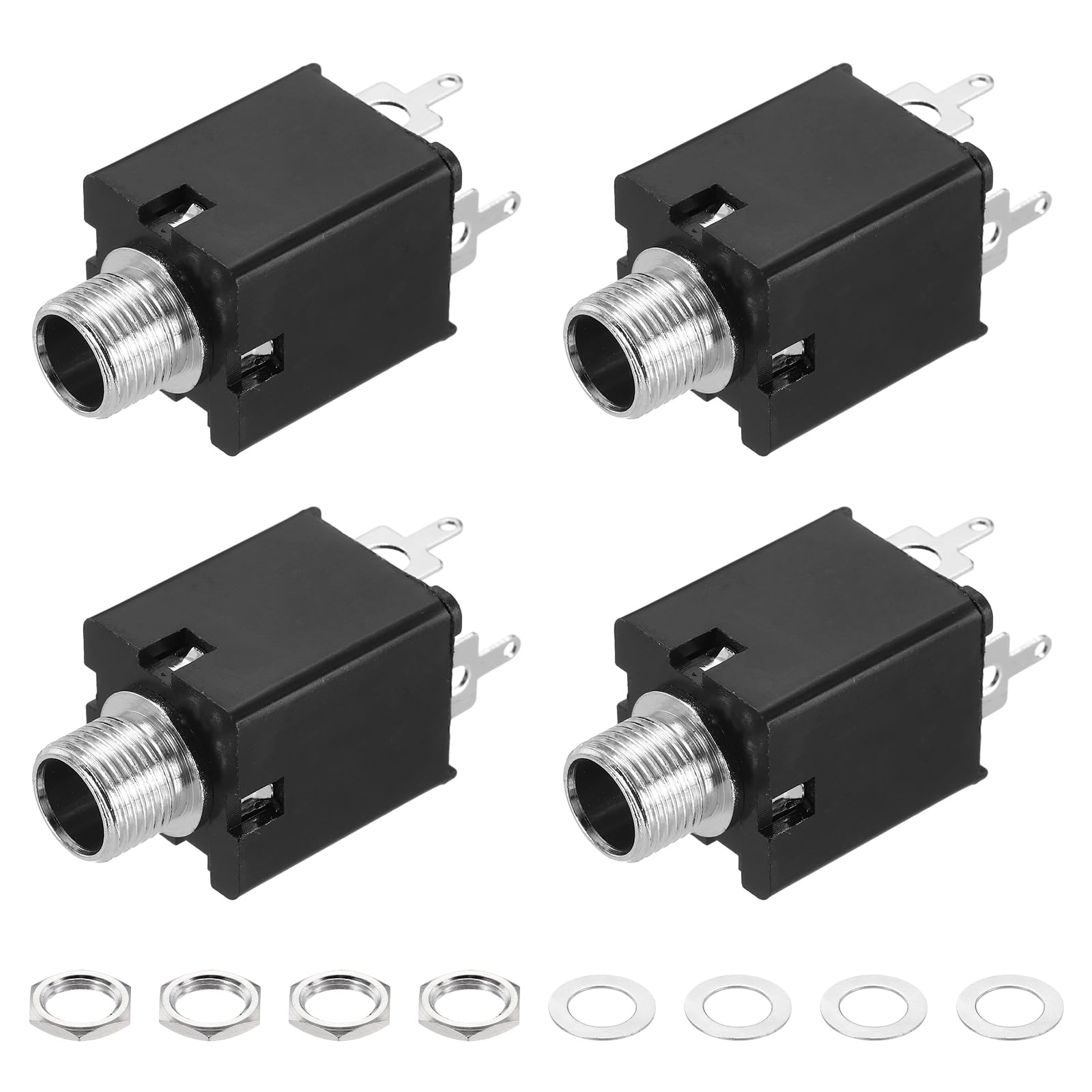 6 Prese Jack Audio Stereo 6,35 Mm Femmina Placcate Oro – Per PCB, Auto E Cuffie