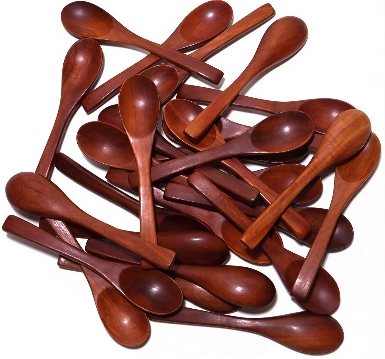 Small Wooden Salt Spoon Set – 12 Pack Mini Wooden Spoons with Short Handle for Spice Jars, Masala, Sugar, Honey, Coffee, Tea & Condiments