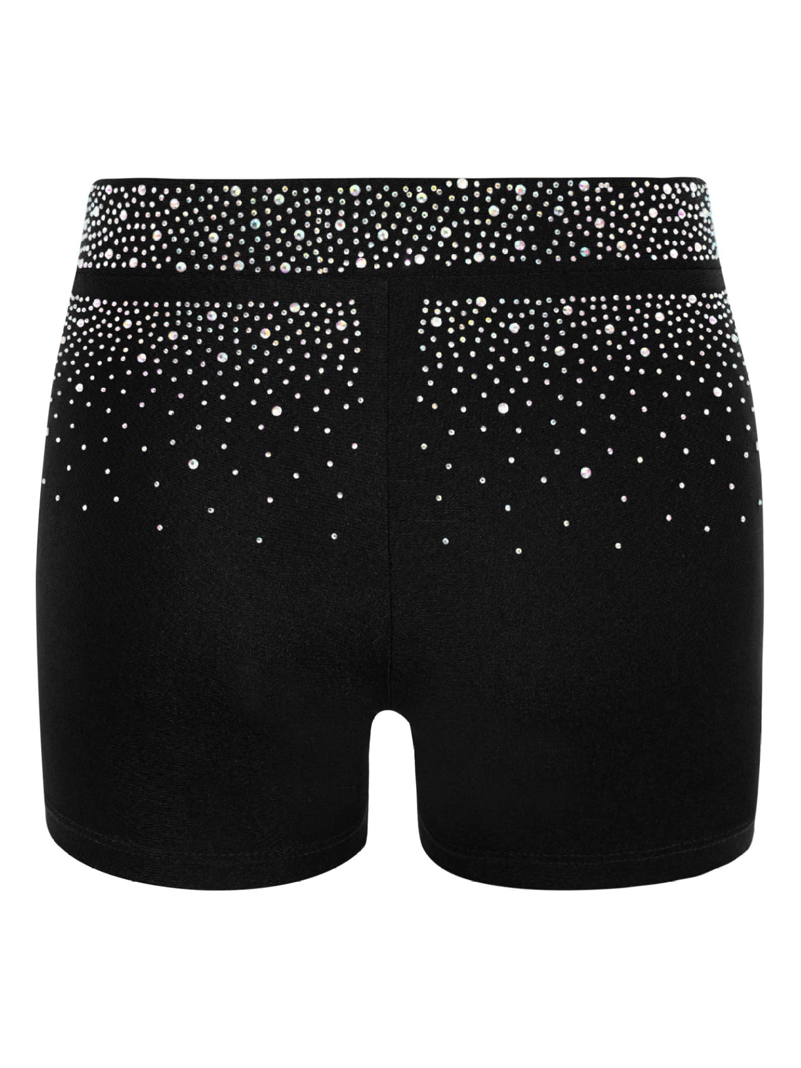Pantalones cortos para niña con brillantes, pantalones cortos de gimnasia, pantalones cortos de deporte para niños, patinaje artístico, acrobacias, pantalones cortos, cintura elástica