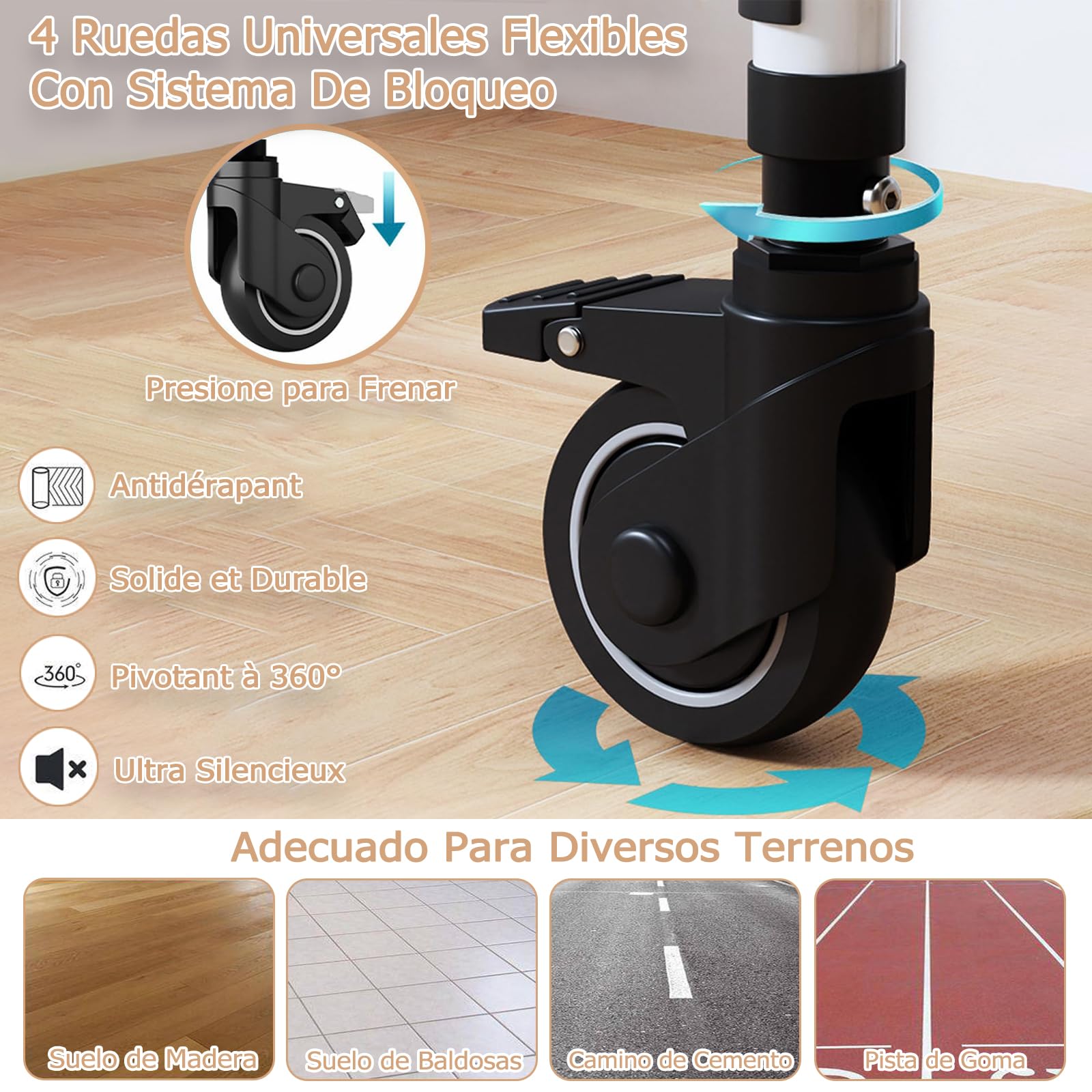 NJUN Silla de Ruedas para Baño y WC con Ruedas, Silla WC con Ruedas para Personas Mayores, Silla de Baño Reclinable con Respaldo Ajustable 140°, Reposacabezas Ajustable y Cubeta Extraíble