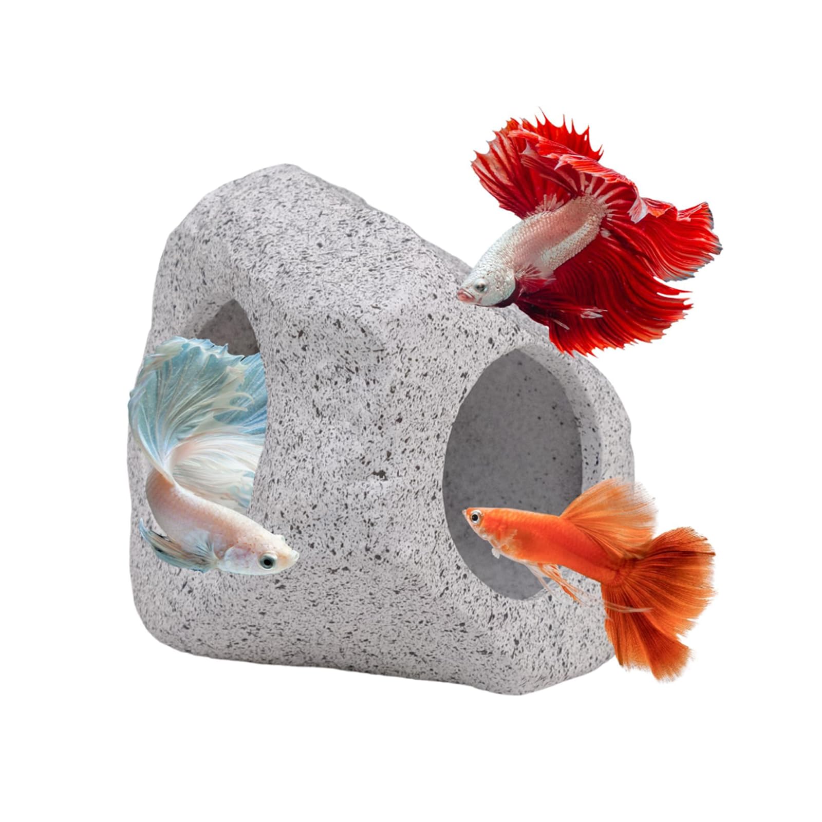ZPSCXQ Fish Tank Decorations, Aquarium Ornaments Cave Hideout for Small Fishes to Breed and Rest, Safe Design Fish Tank Accessories, Tropical Aquarium Stones for Fish Tank Hideout