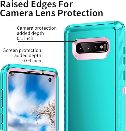 Miniatura 3 de Funda para Galaxy S10, sin protector de pantalla resistente a prueba de golpes contra el polvo y la caída Poof 3 capas de protección completa contra