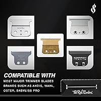 Vista 4 de The Rich Barber Pro Barber Tools Set – Kit de accesorios con modificador de hoja de 1 minuto y fijador de cuchillas de 10 segundos – Herramienta