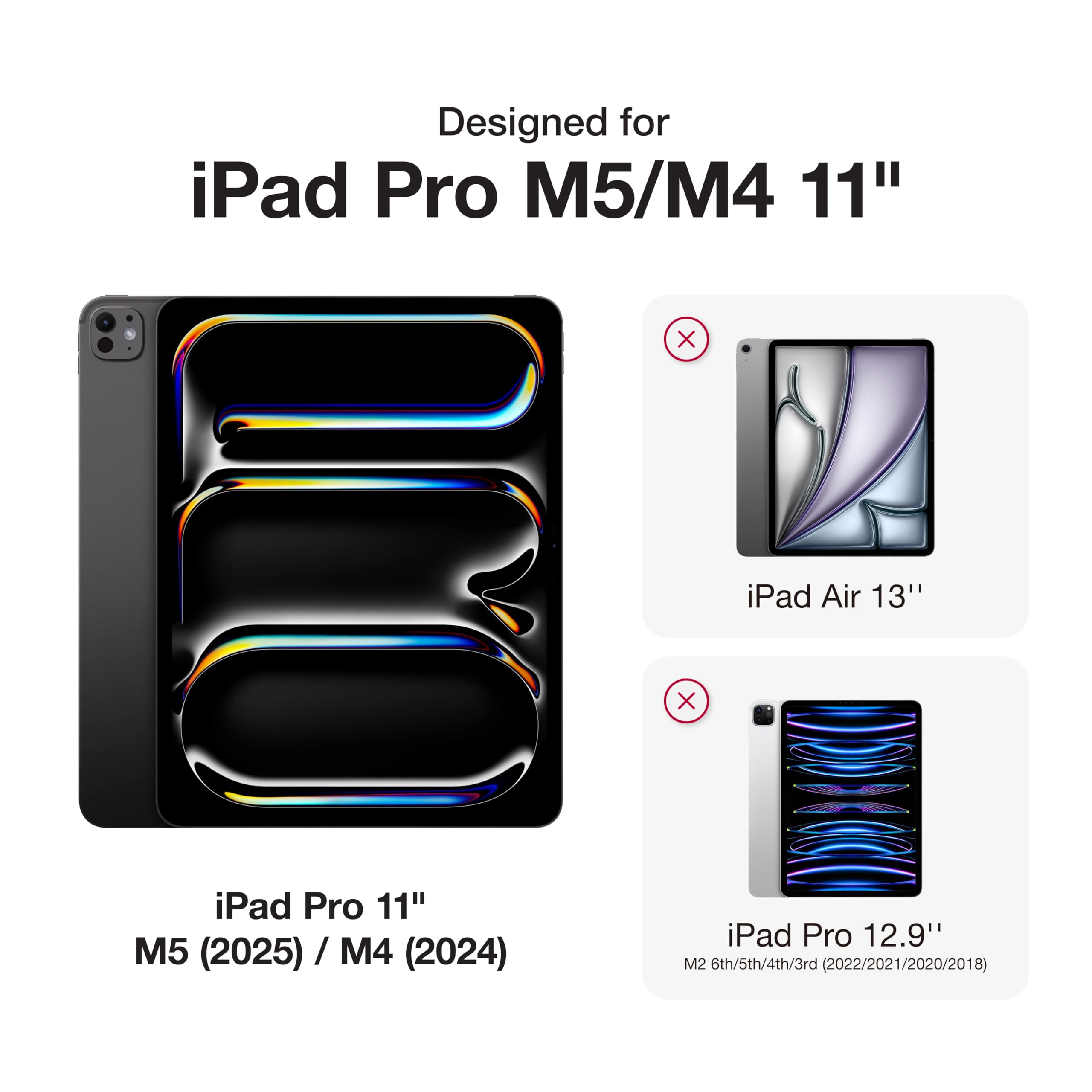 AMAZINGthing Displayschutzfolie für iPad Pro 11 Zoll M5/M4 [RADIX – Sichtschutzglas] Displayschutzfolie, Sichtschutz, 9H gehärtetes Glas, vollständige Abdeckung, hüllenfreundlich, wisch- und kratzfest