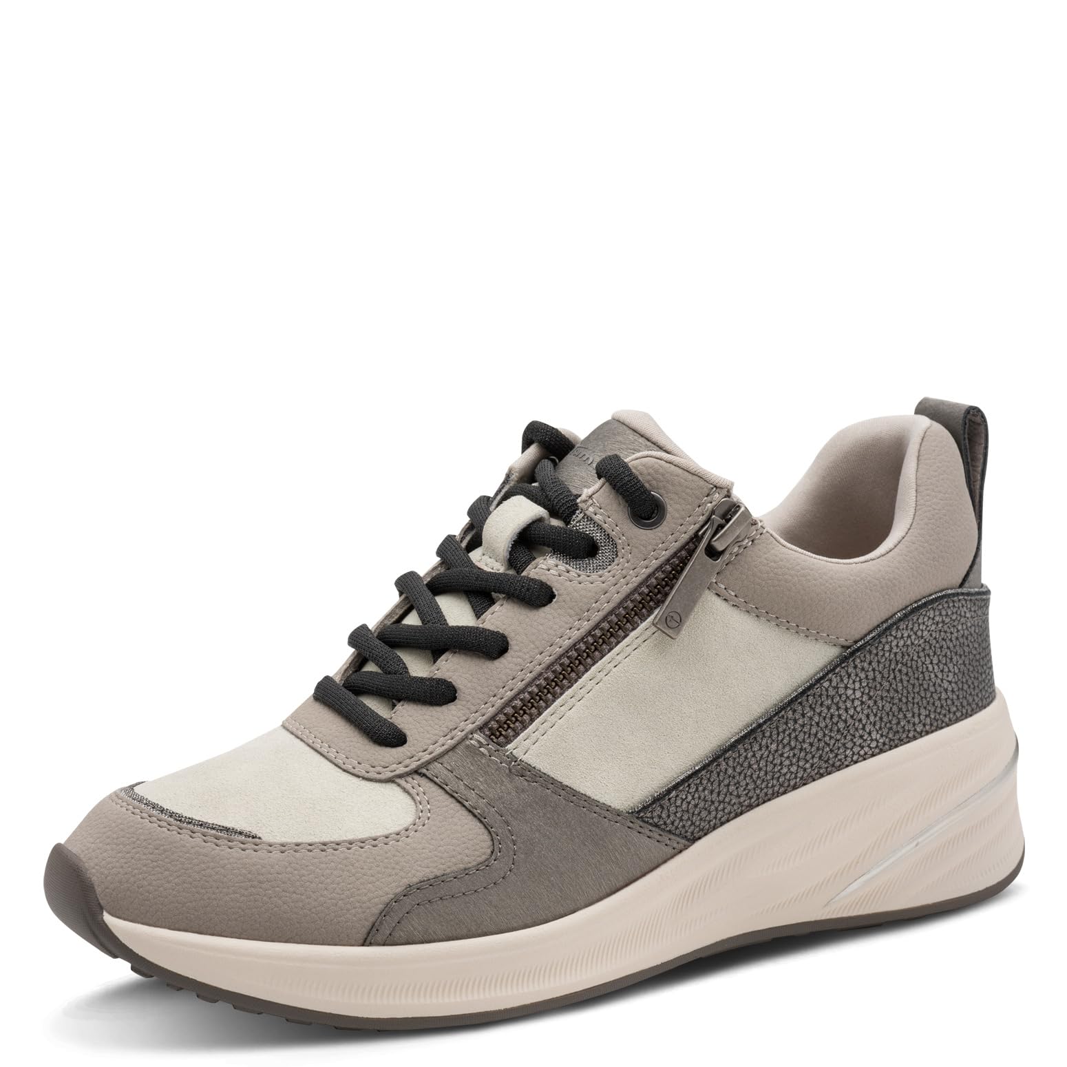 Tamaris Women's Low Flat Trainers, Grey Comb, 41