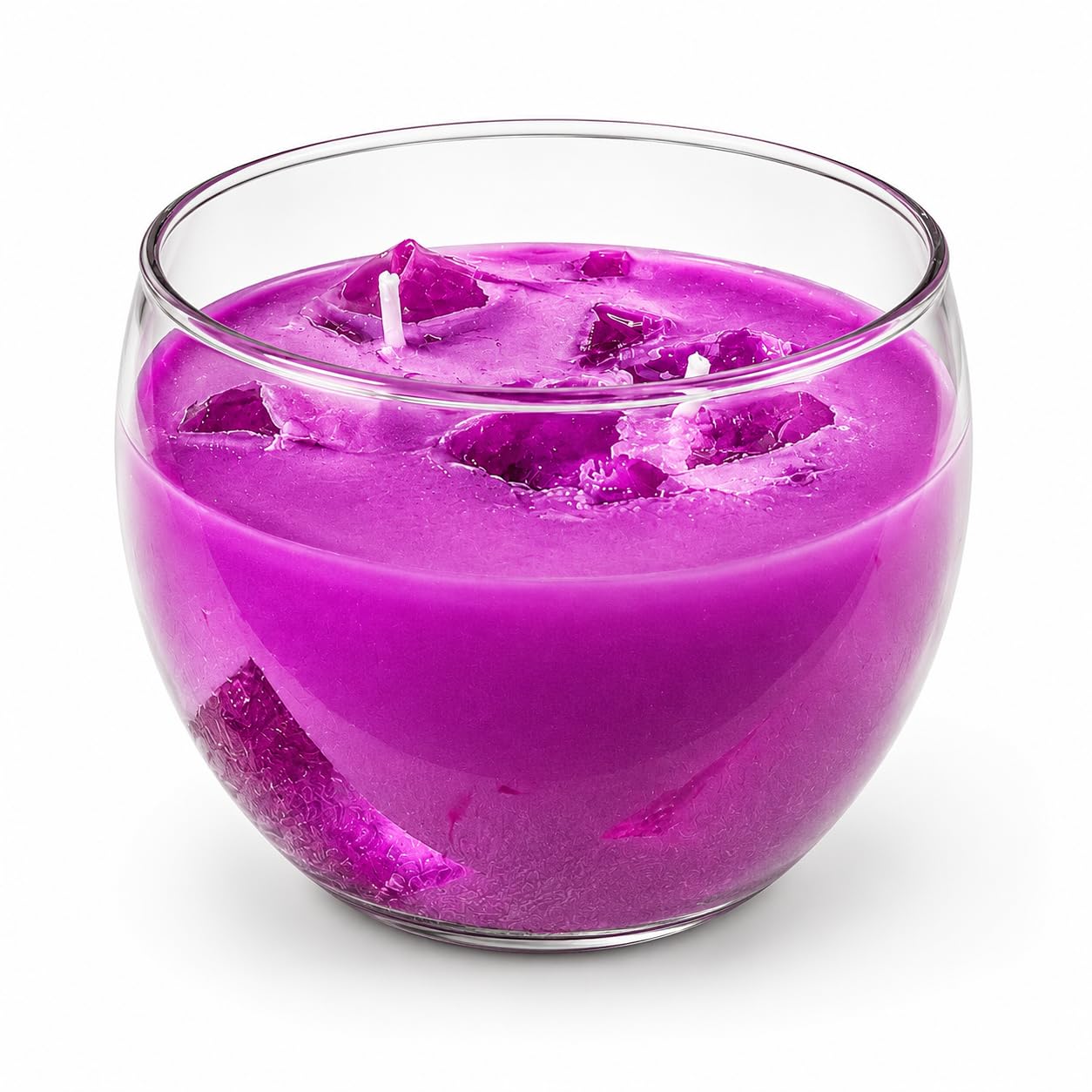 Rose Bliss Scented Candle | 2-Wick Soy & Gel Wax | Premium Purple Glass Jar Candle | Long Burning Aromatherapy Candle | Home Decor | Stress Relief | Gift for Women & Men | 250g-image-31