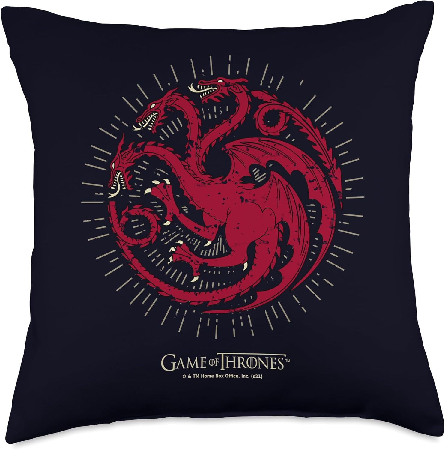Game of Thrones Targaryen Burst Sigil Throw Pillow