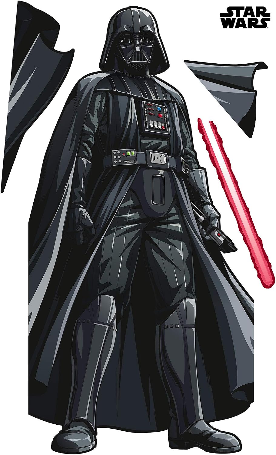Komar Star Wars Self-Adhesive and Contour Cut Fleece Photo Wallpaper Star Wars XXL Darth Vader – Size: 127 x 200 cm – Wall Sticker, Children's Room, Life Size, Wall