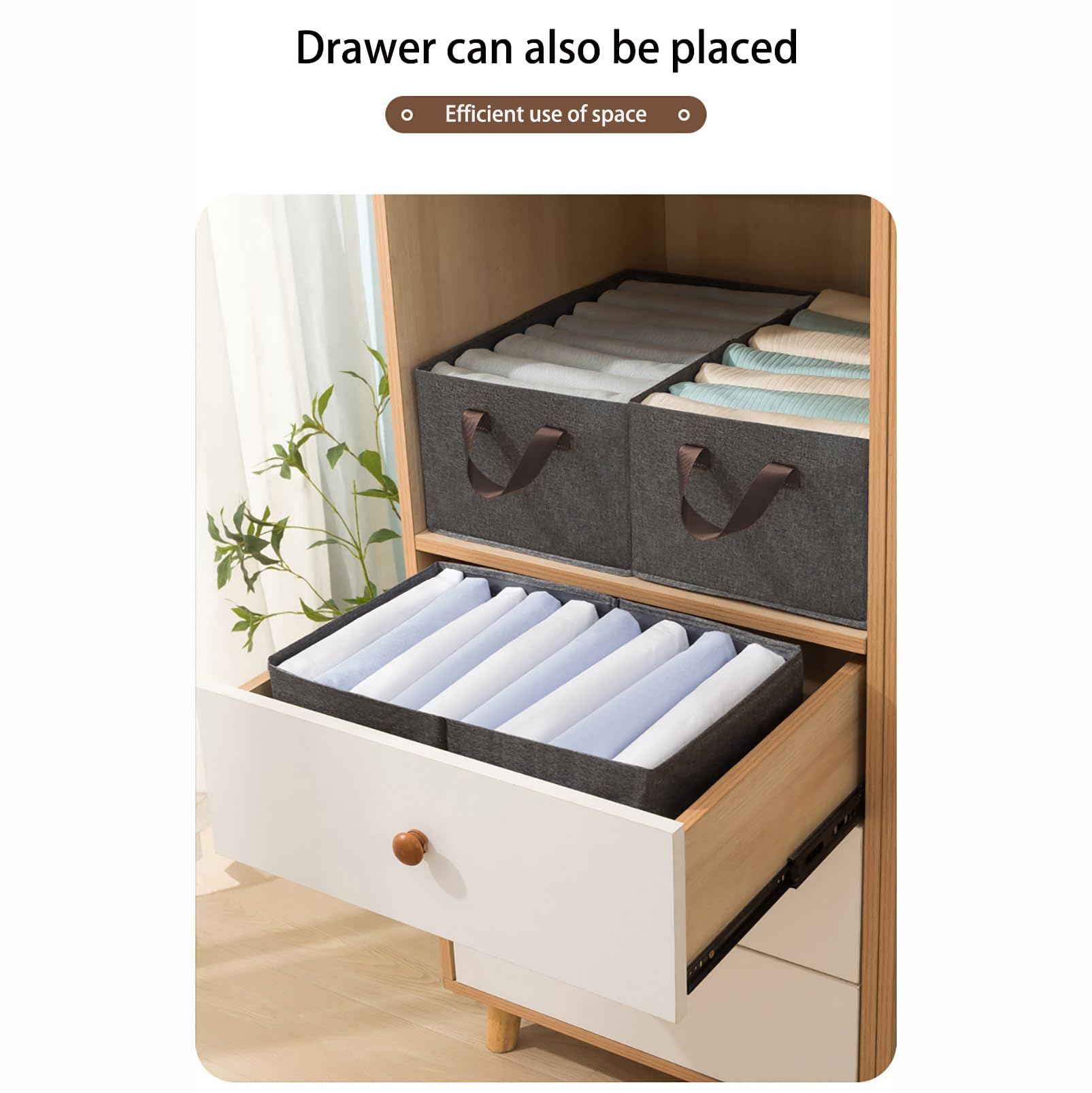 Cajón Organizador Plegable, Caja de Almacenamiento de Tela, Contenedores de Tela de Cubo, Cestas para Camisetas, Bragas, Ropa Interior, Ropa de Bebé para Guardería