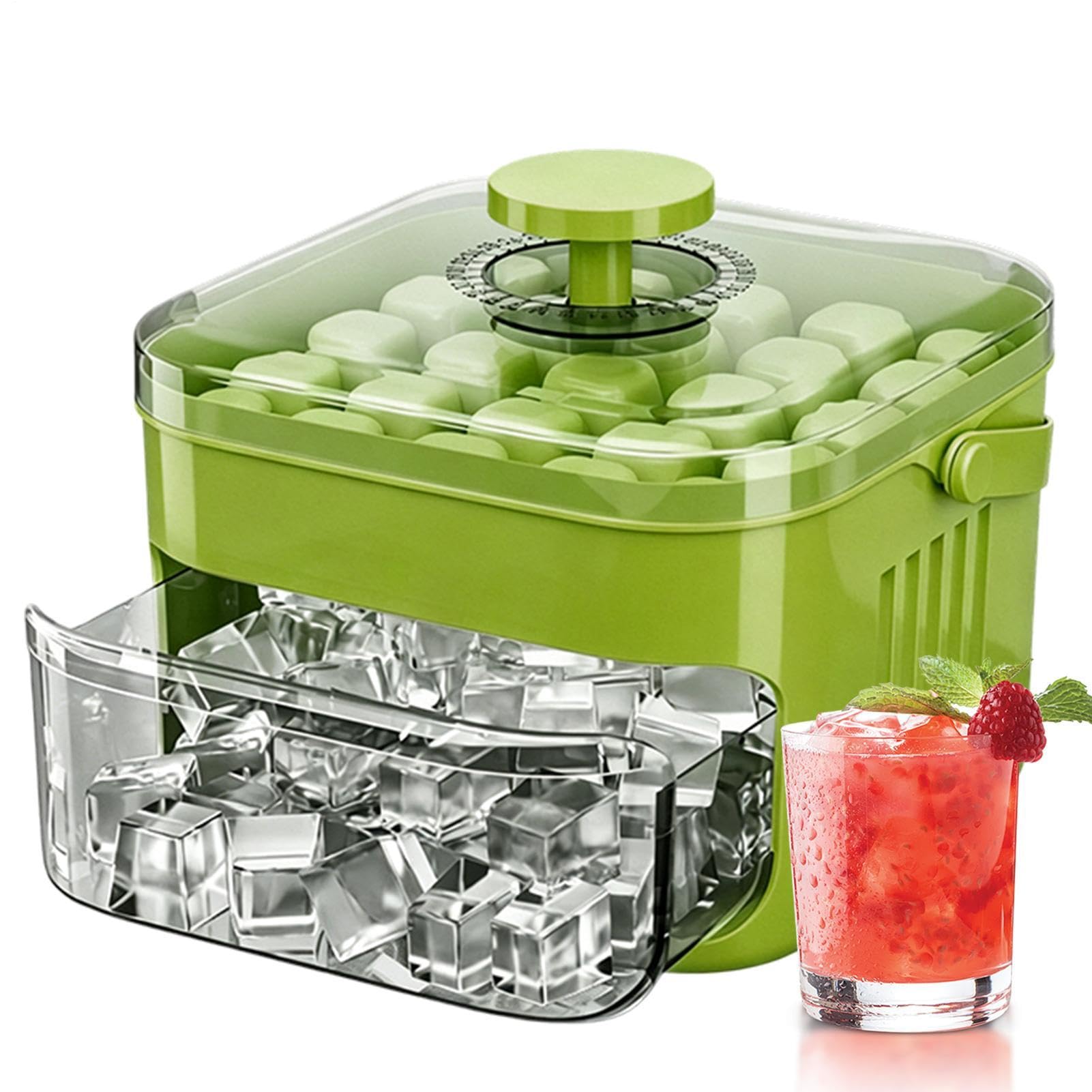 Ice Maker with Easy Press Lid,15x9.5cm Easy Press Ice Maker,