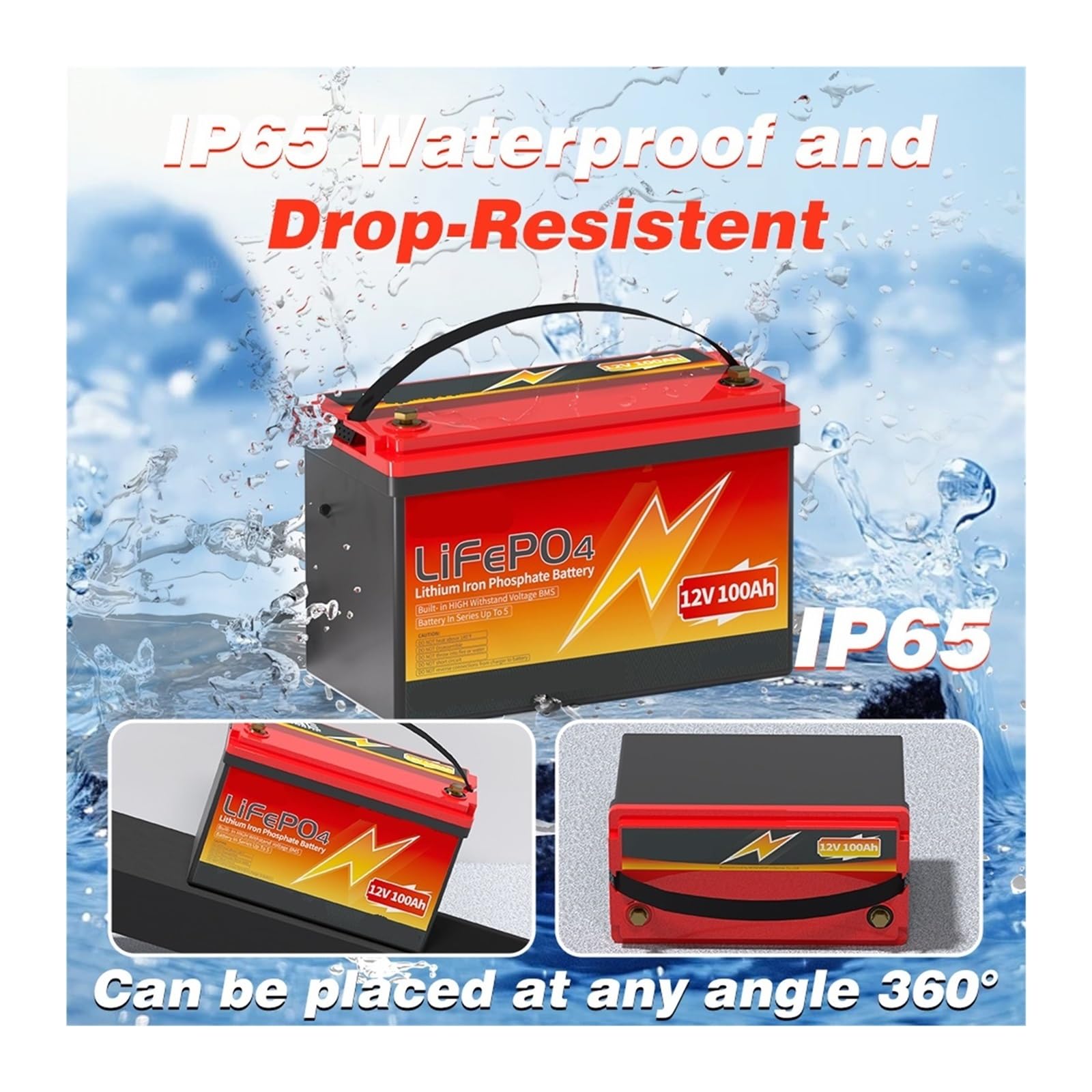6Ah 10Ah 12Ah 20Ah 30Ah 12V 100Ah LiFePO4 Batteria BMS 200Ah 300Ah Batteria Ricaricabile Al Litio Ferro Fosfato Bateria(12V 6Ah)