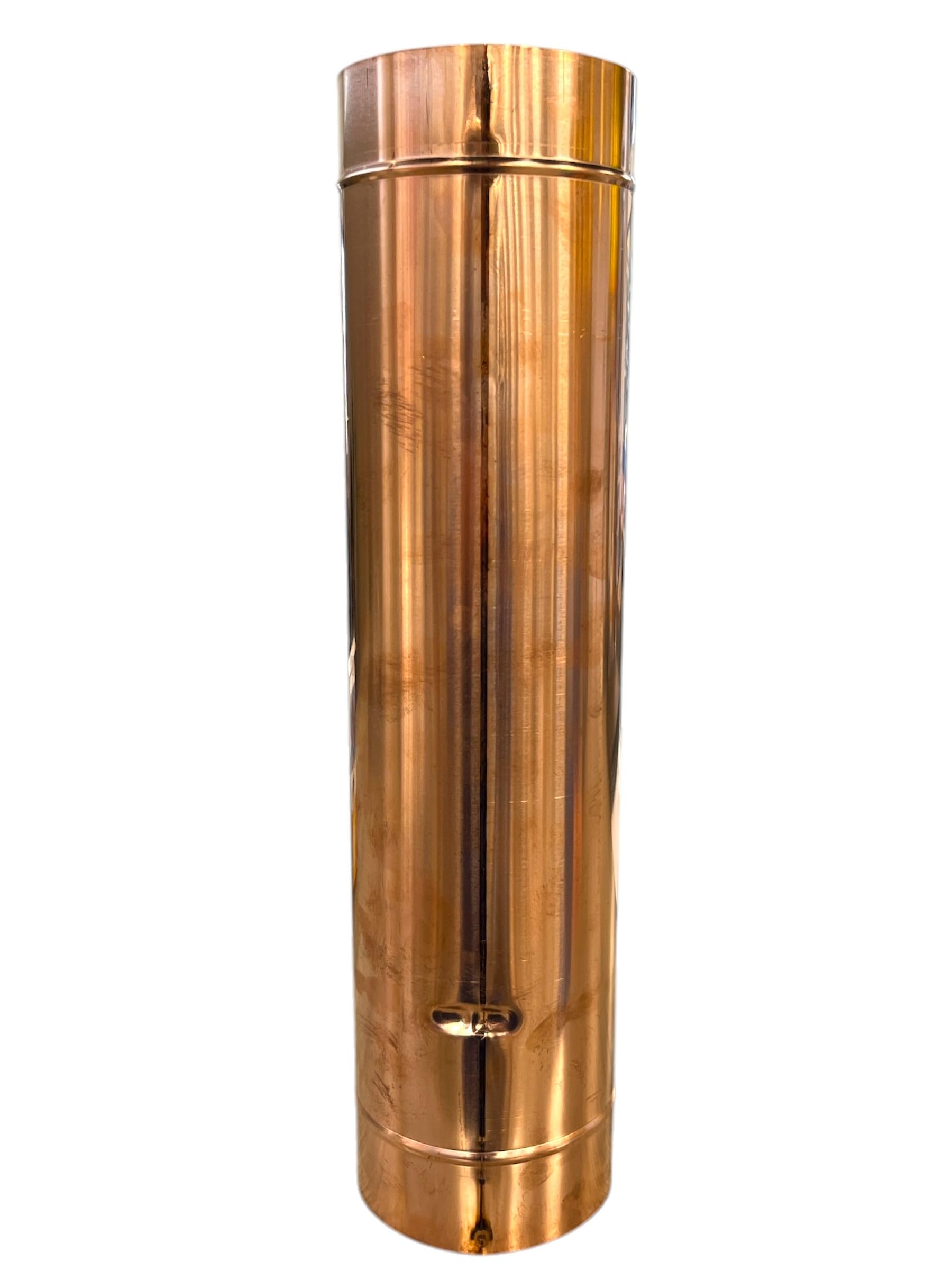 zbs24 Regenrohrklappe 100mm in Kupfer mit Laubsieb, konische Bauform für einen mühelosen Einbau