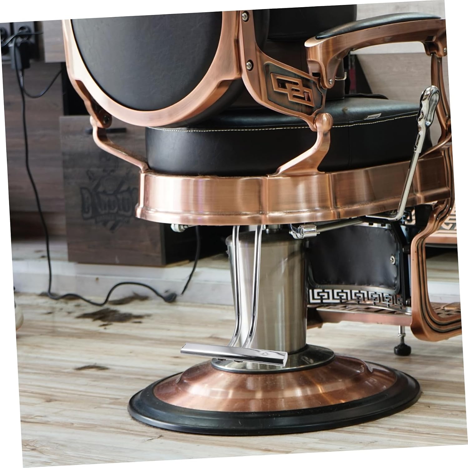 GLEAVI Sturdy Salon Chair footplates Salon Chair Foot Rest Replacement Stable Salon Chair footplates Foot Pedal Accessories Hairdressing Chair Tripod Durable Leg Pads Stainless Steel