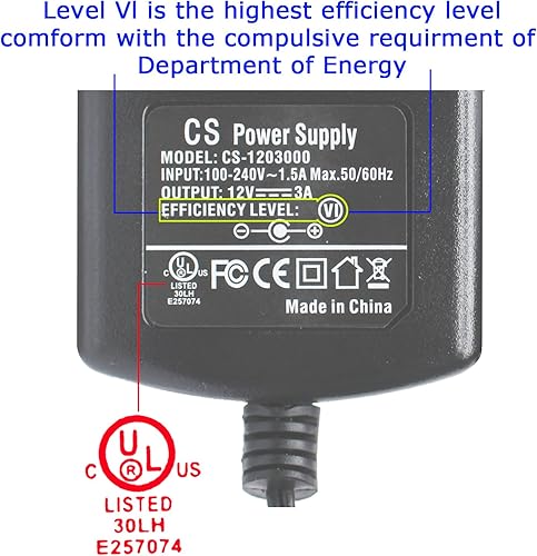 Miniatura 5 de ANVISION Paquete de 2 enchufes de fuente de alimentación de CA a CC de 12 V 3 A, 0.217 in x 0.083 in para tiras de luz LED, cámara de seguridad DVR