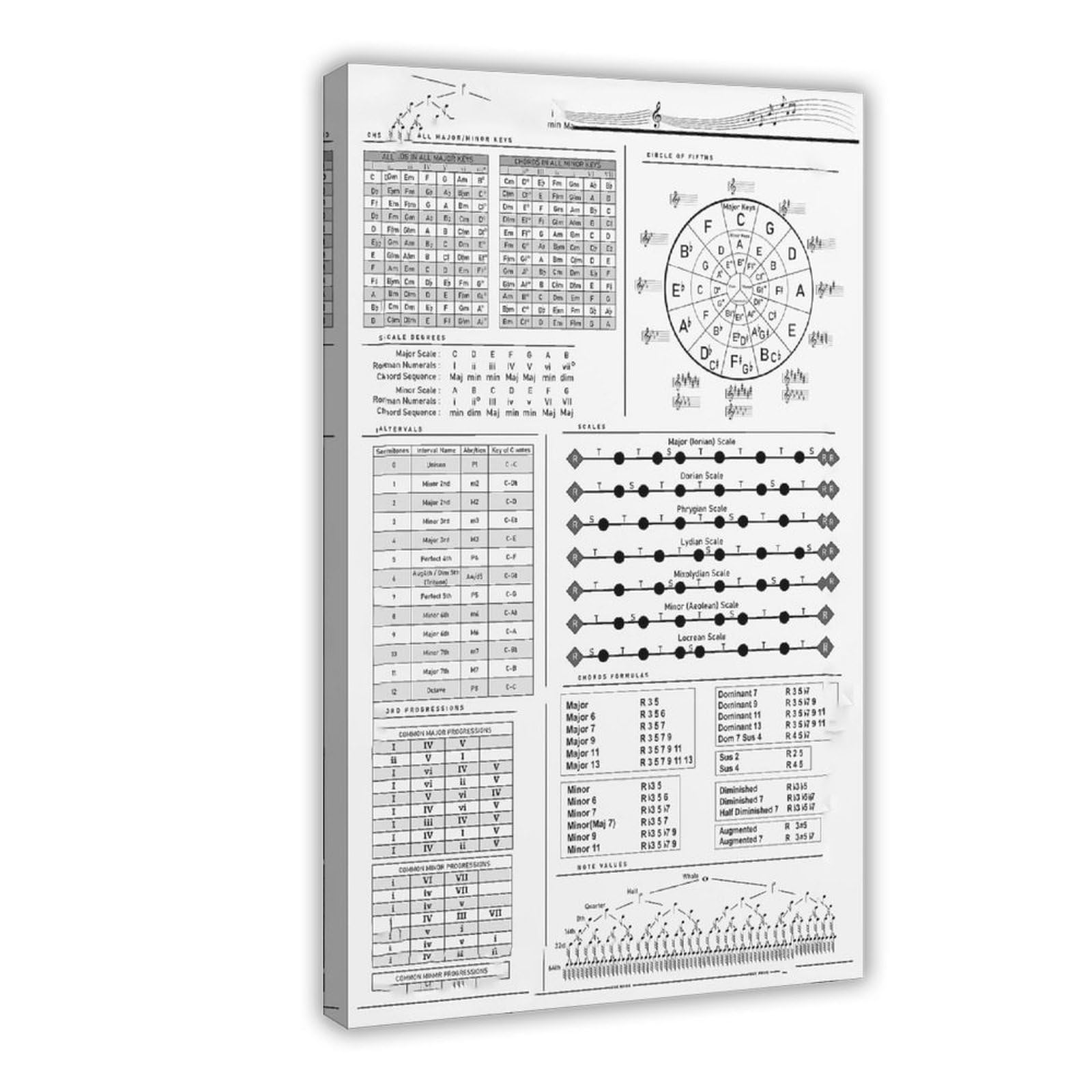LNYLSJ Poster éducatif tout en un noir et blanc