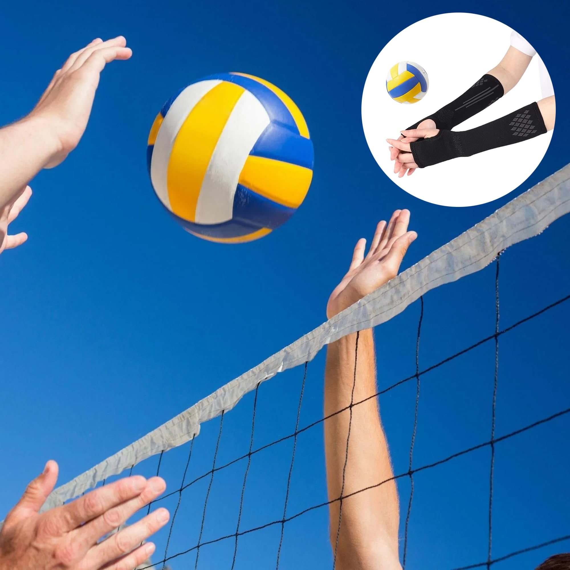 1 Paire,Bras De Volleyball pour Femme,Manchette Bras De Volley,Manchettes De Volleyball Protège,Accessoires pour Entraînement De Volley-Ball,pour Volleyball,Protection Sportive,Noir