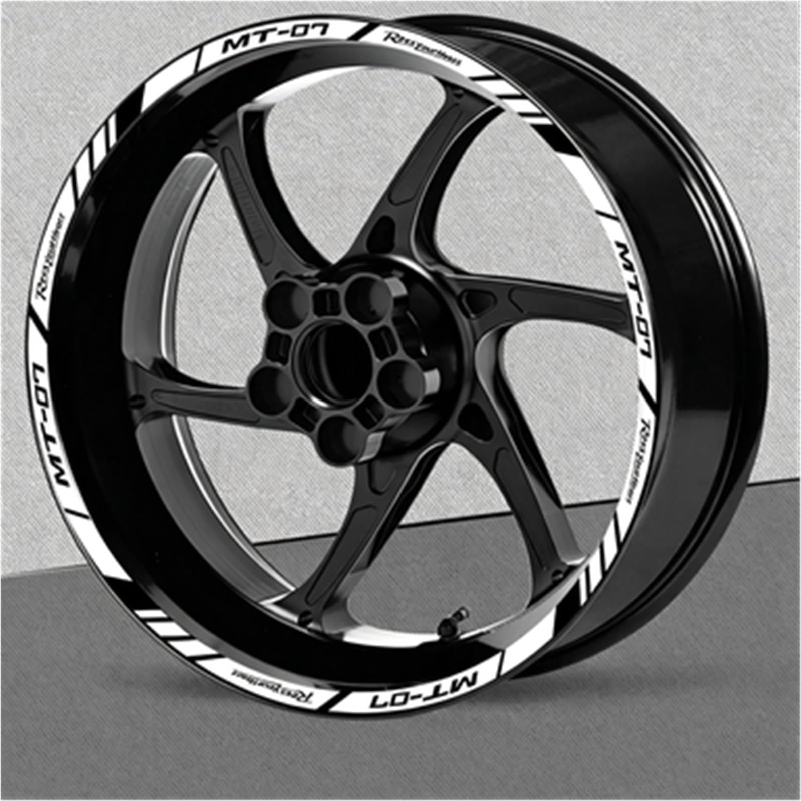 Motorcycle Wheel Rim Stickers Hub Stripe Tape Decals for Yamaha MT-07 MT07 Mt 07(Color6)