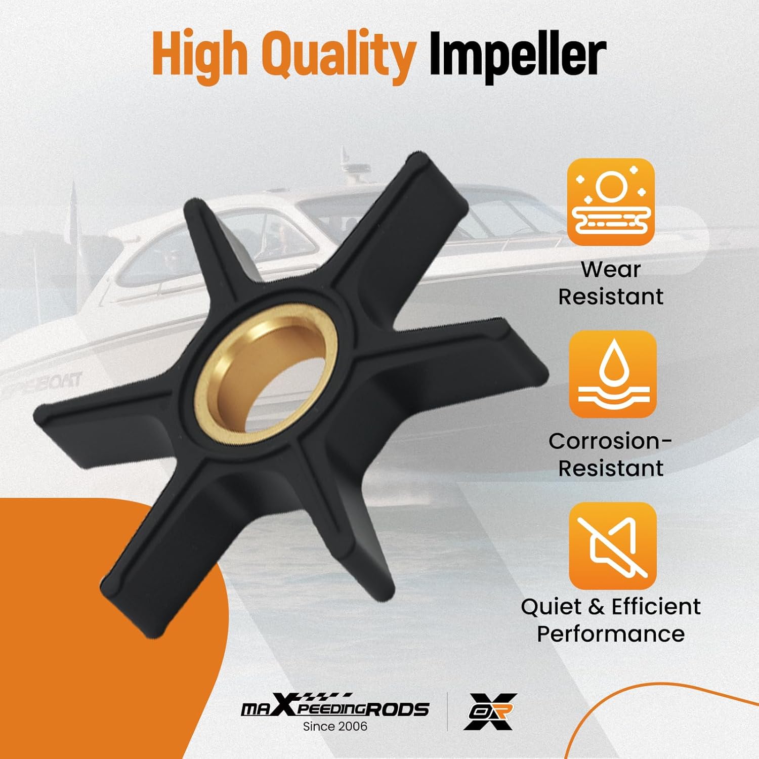 maXpeedingrods 99157T2 Water Pump Impeller Repair Kit for Mercury Mariner Bigfoot 9.9 15 18 20 25, 2 &4 Stroke motor Replacement 46-99157T2 85098A2