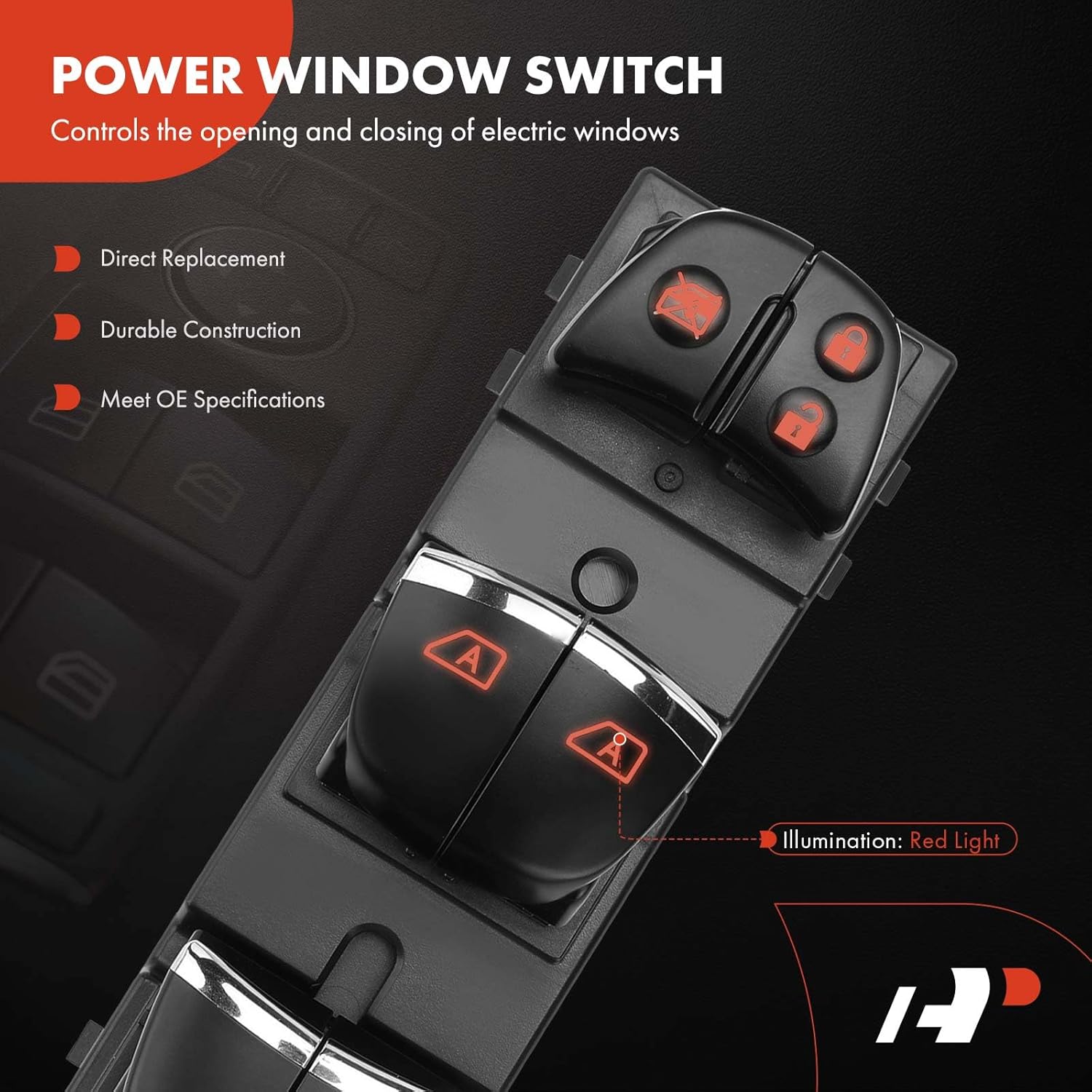 A-Premium Master Power Window Switch Compatible with Nissan Maxima 2016-2022, Front Left Driver Side