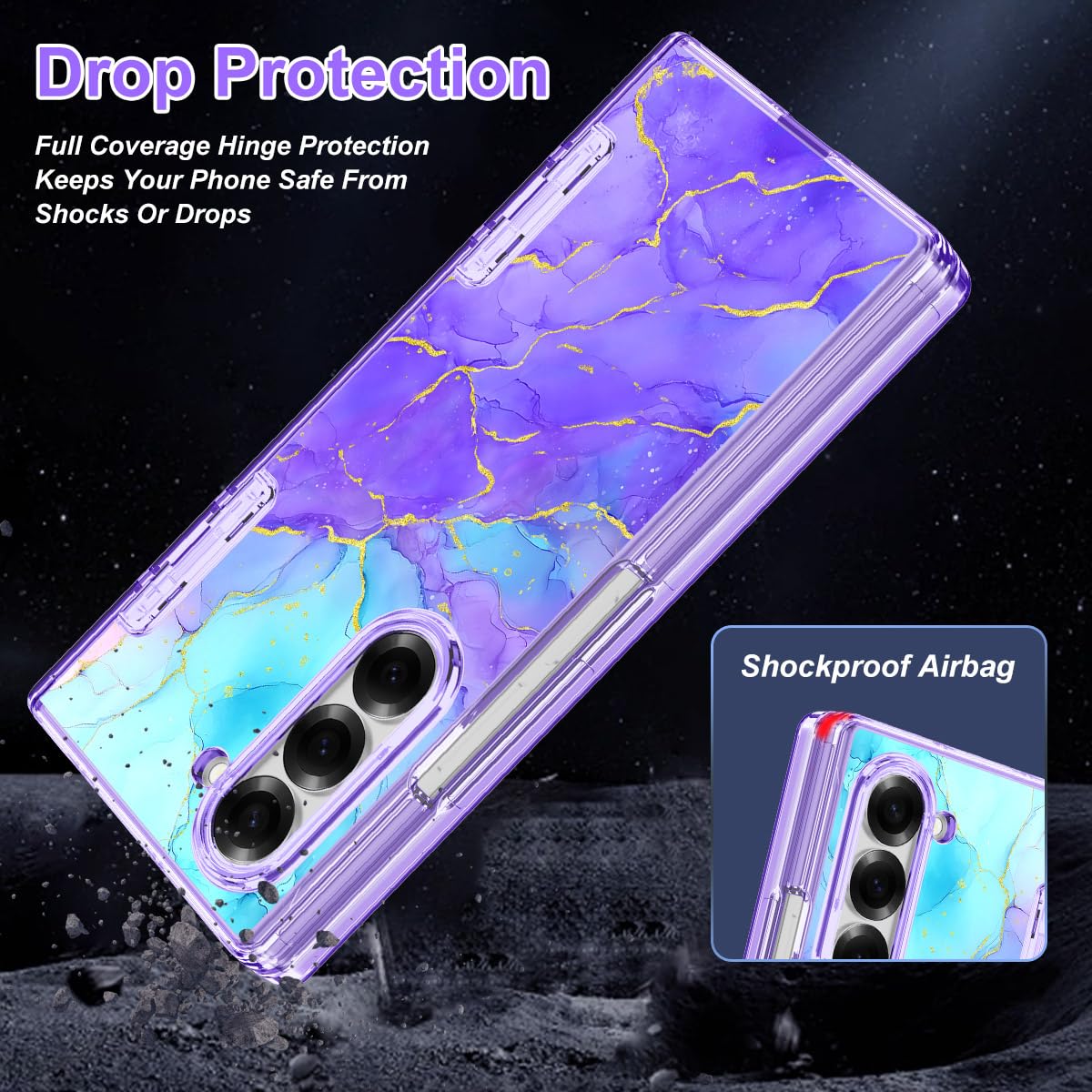 Casetego Custodia magnetica per Galaxy Z Fold 6, compatibile con MagSafe, protezione per lo schermo integrata, protezione per cerniere, sottile, antiurto, da donna, graziosa custodia per Samsung