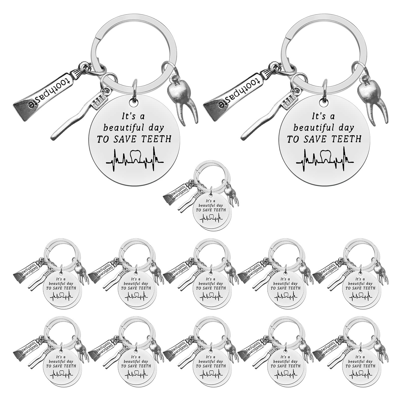 Heigebi Dentist Gifts for Men Women Funny Dentist Keychain Dental Hygienist Gift Dentist Graduation Gift Dental Student Gift