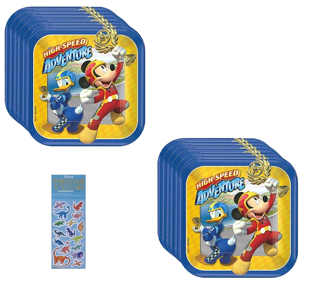 Amazon.com: Mickey Mouse Roadster Birthday Party Supplies Bundle