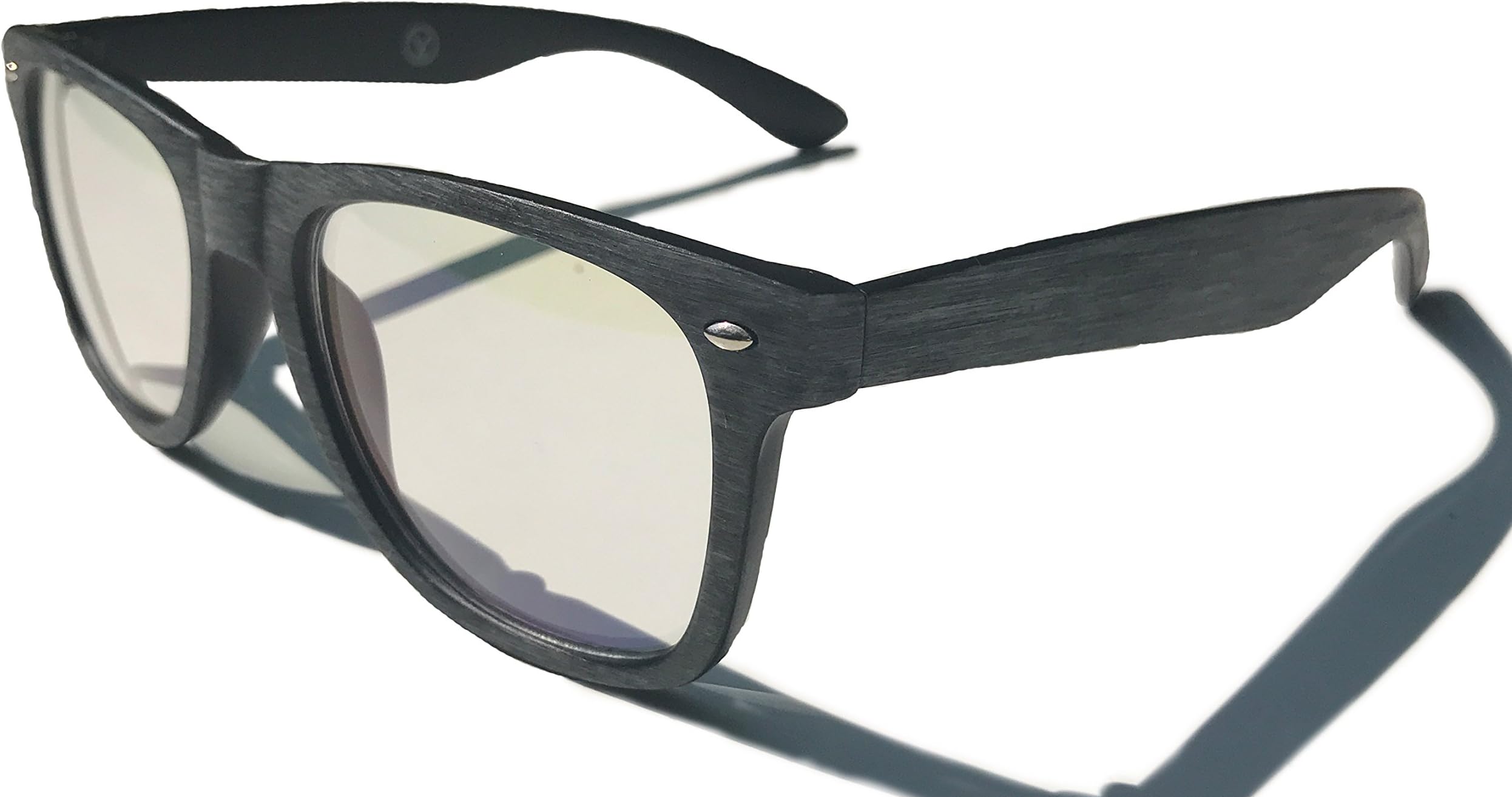 Computer Gaming/Reading/Work Glasses Anti-Blue Light Clear Lens - Reduces Eye Strain/Fatigue/Headaches – 100% UV Protection Stylish Grey/Black Frame by Yizmo