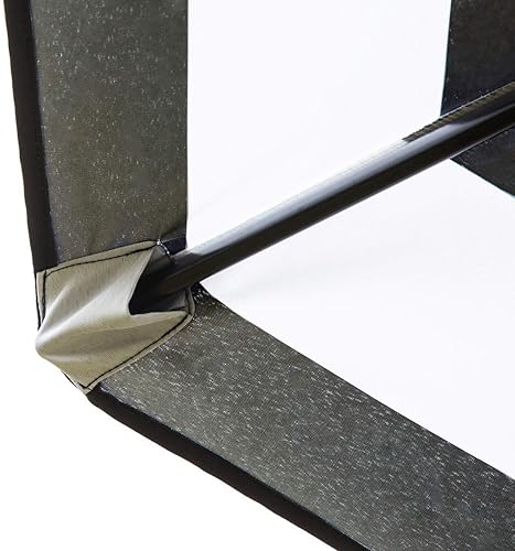 Miniatura 7 de Sombrilla Sunnyglade para patio, 7.5 pies, con botón de inclinación, manivela, 6 varillas, Blanco y Negro