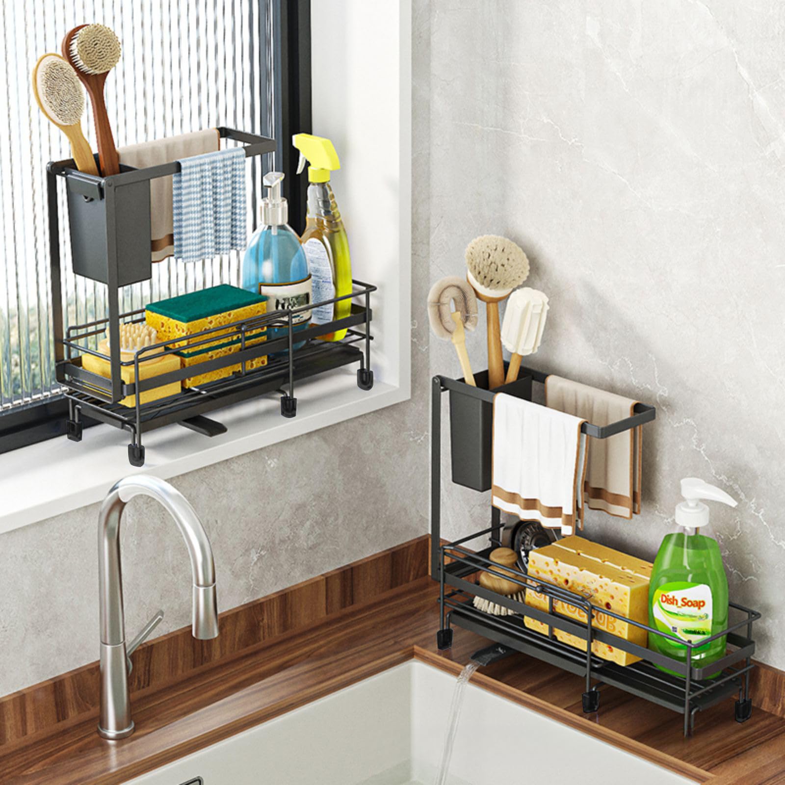 Regulowany organizer do zlewu 26-42 cm, obrotowy