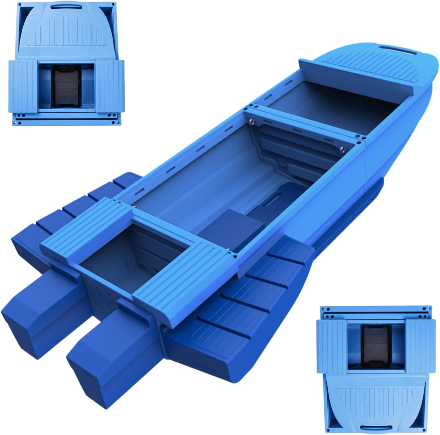 Modular Folding Boat, W1 Pontoon Boat - Multi-Functional Portable Kayak for 2-4 People, Sturdy Dinghy Boat -Ideal for Lure Fishing, Adventure, Travel, Working, Sightseeing