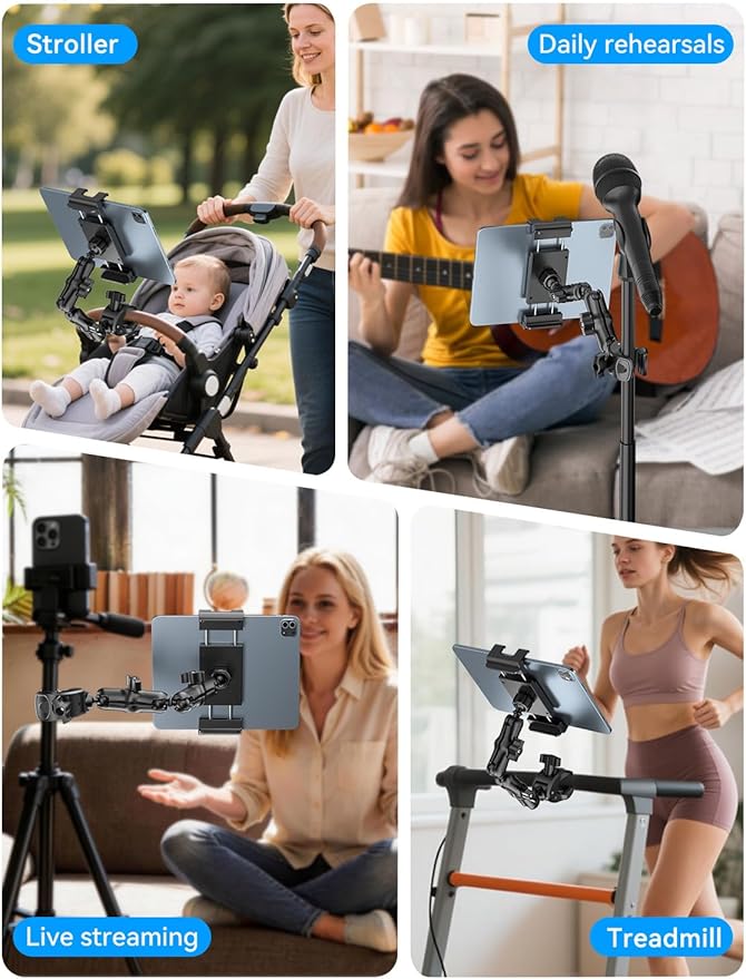 Soporte para Tablet PLDHPRO con Brazo Largo, Ajustable, para Micrófono miniatura 6