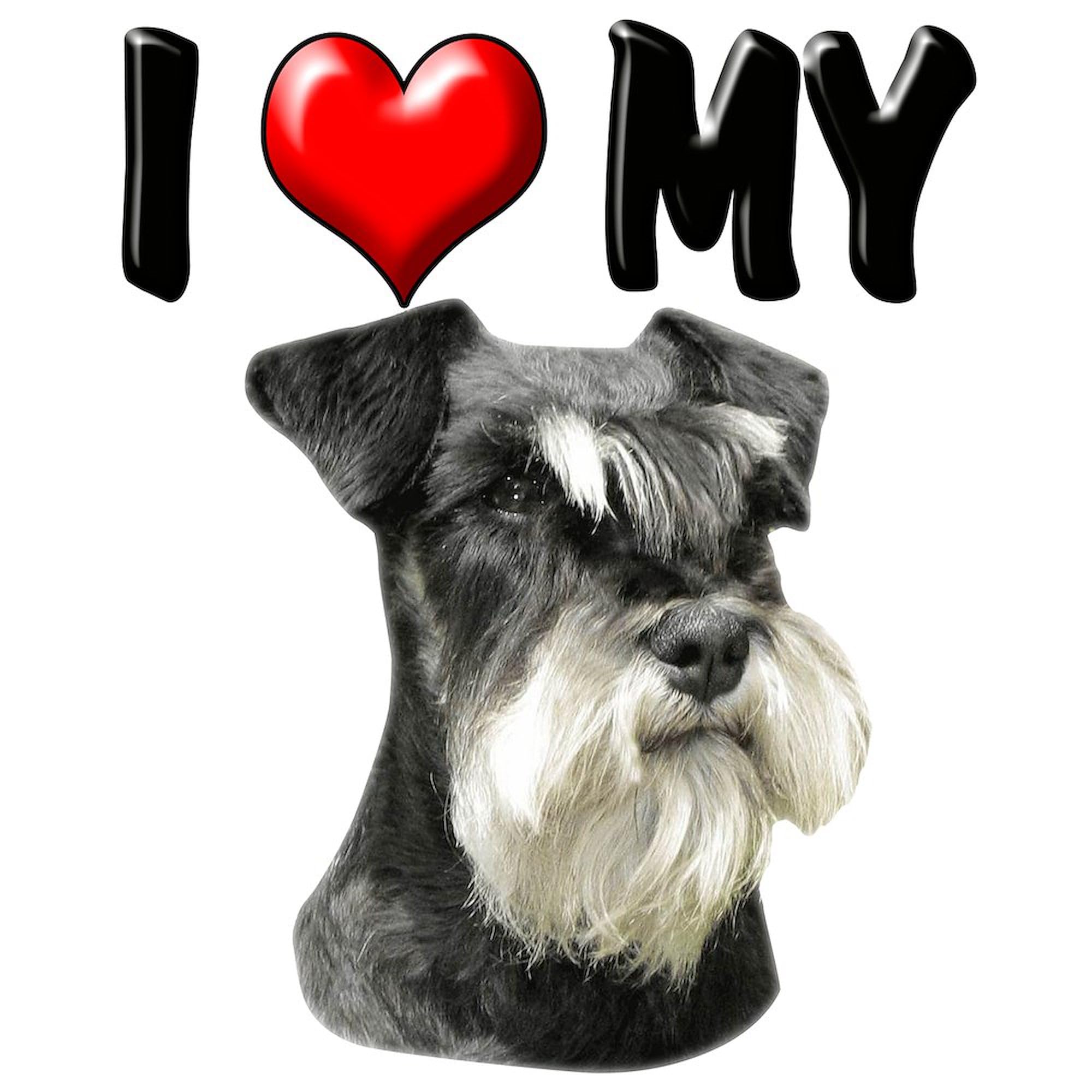CafePress I Love My Miniature Schnauzer Oval Car Bumper Sticker