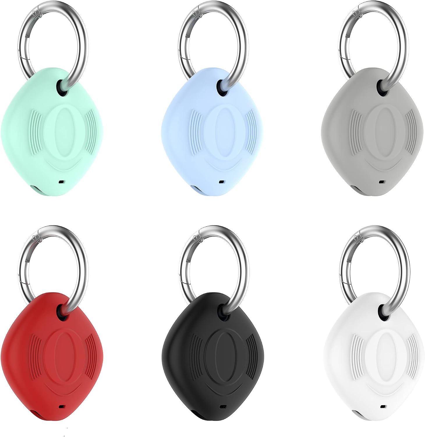 6 pack portable protector case compatible with samsung smart tag tracker soft silicone case anti scratch lightweight protective skin cover with key