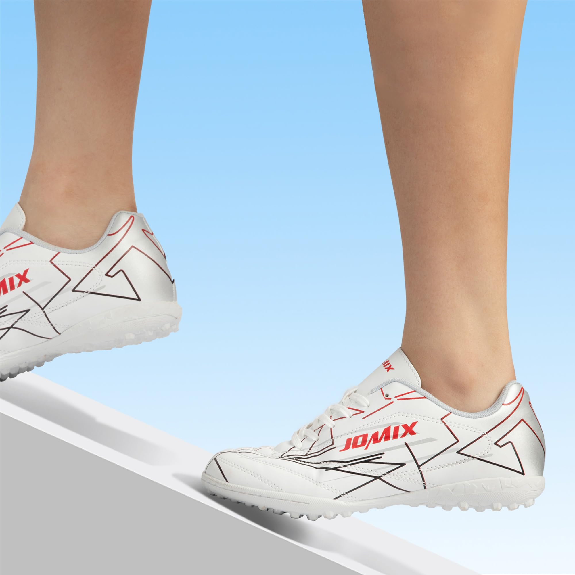 JOMIX WOS250656 Chaussures de football unisexe garçons filles femme – Baskets de sport avec multi-crampons TF – Champs synthétiques et herbe artificielle – Antidérapant et respirant