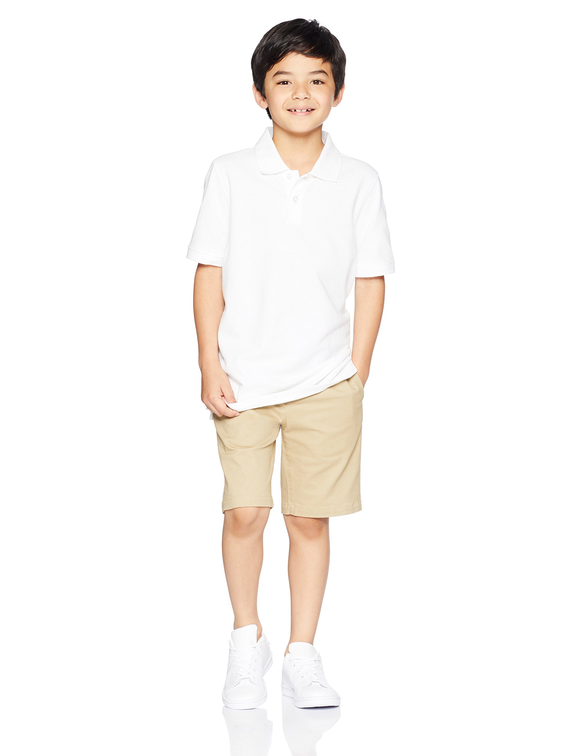 Amazon Essentials Polo Maniche Corte in piqué per Uniforme Scolastica Bambini e Ragazzi, Confezioni Multiple