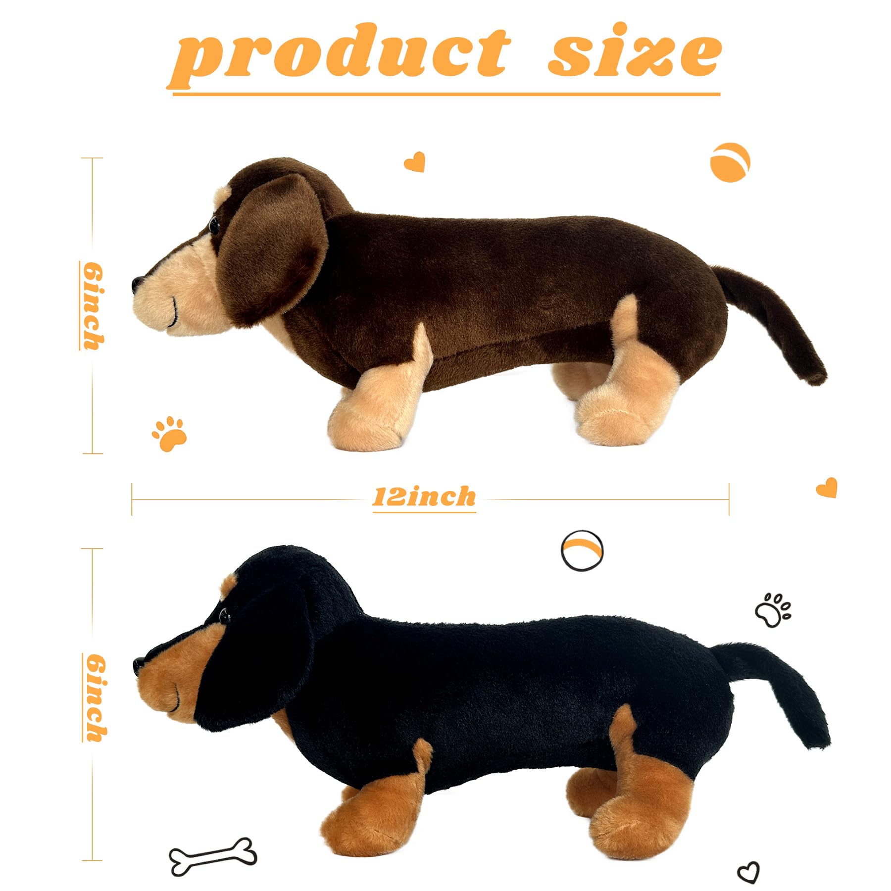 Amazon.co.jp: JUSTQUNSEEN ダックスフントぬいぐるみ リアルなDo g