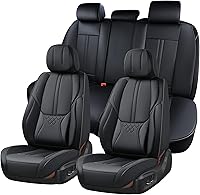 Vista 10 de Fundas Grises para Asientos de Coche Juego Completo, Fundas Universales para Asientos Delanteros y Traseros de Automóvil, Protectores de Asiento