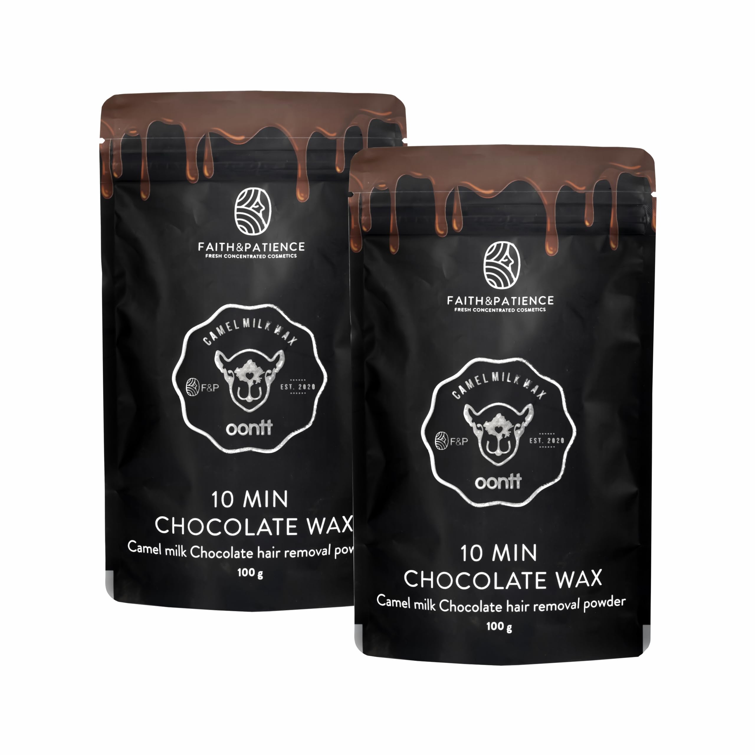 FAITH & PATIENCE Chocolate Hair Removal Powder - 10 Min Full Body Wax, Unisex adult, Pack of 2-image-44