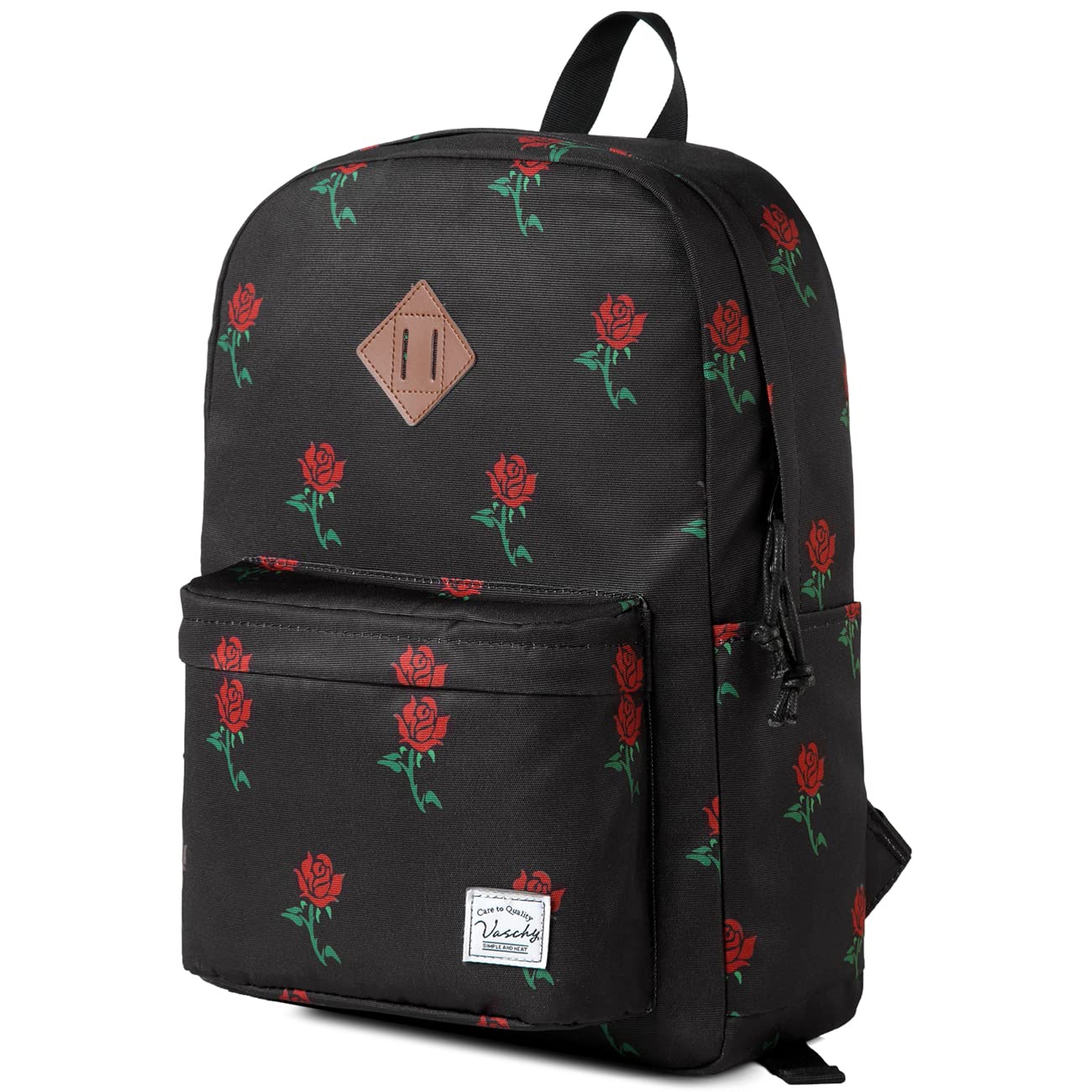 VASCHY School Backpack, Lightweight Water Repellent Backpack Men School Bag Women Children Boy Leisure for Girl School High School Teenagers College Business Travel
