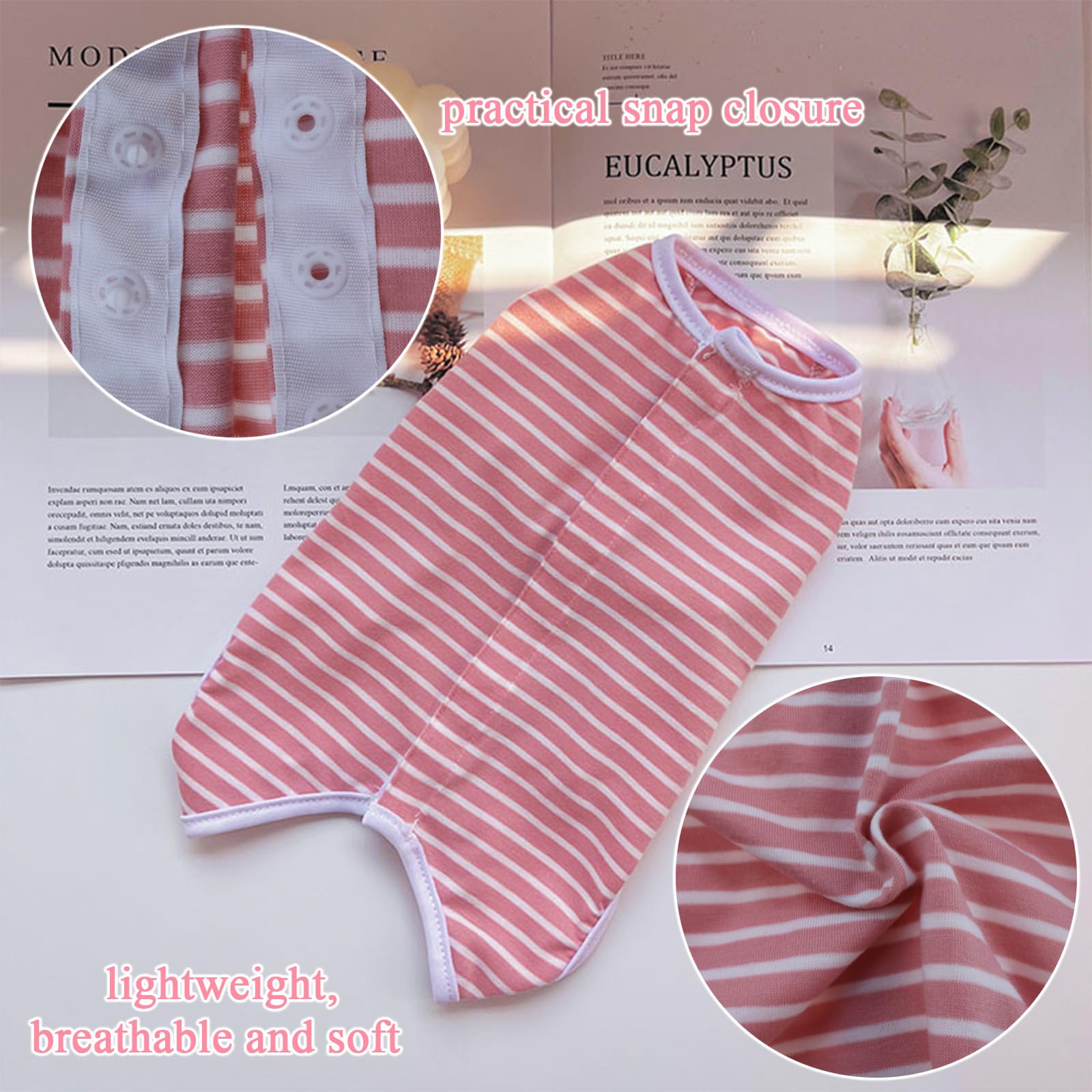 Dog Surgery Recovery Suit, Striped Bodysuit after Surgery, Female Dog Weaning Vest, Anti Licking Spay Recovery Suit - Image 4