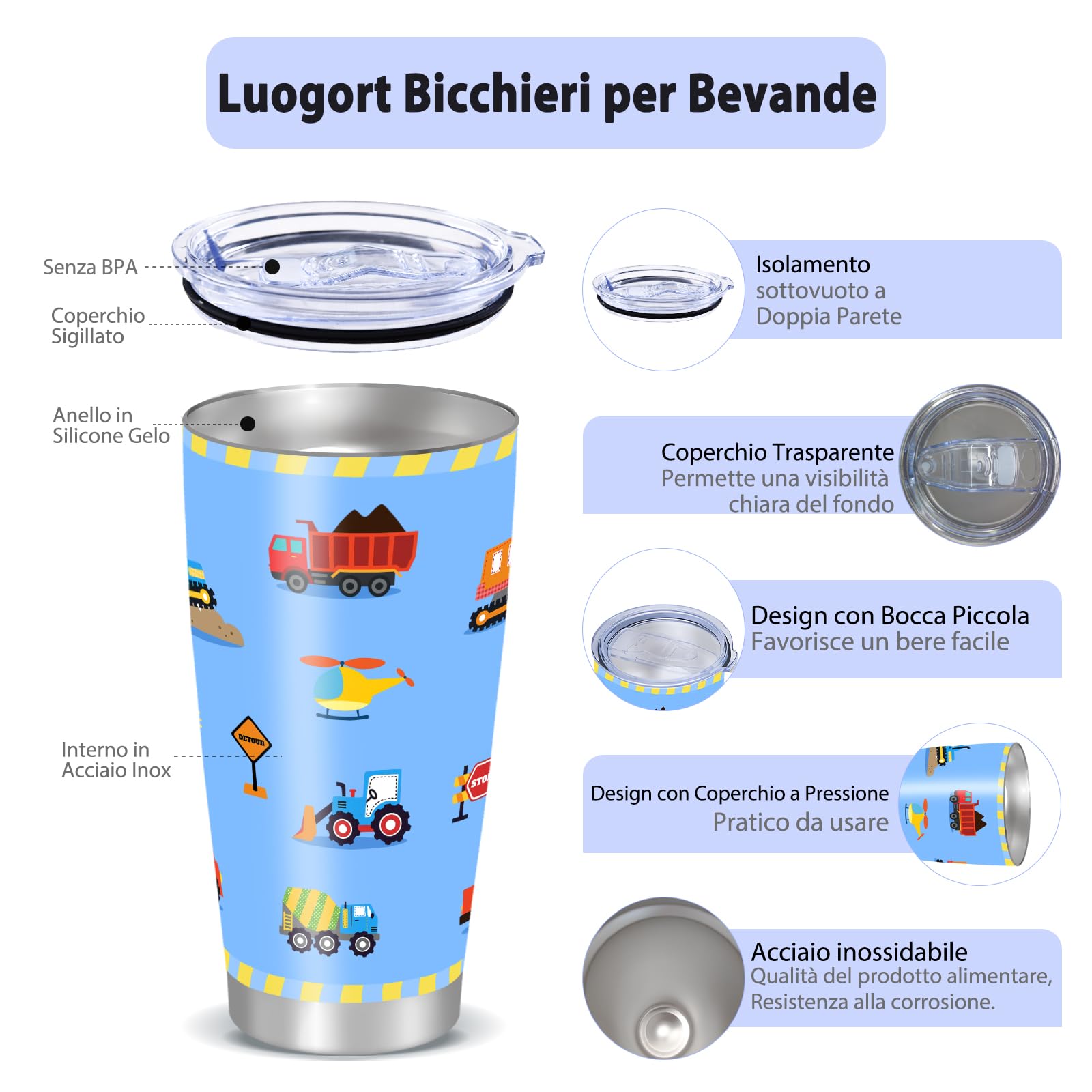 Travel Mug Termica Tazza Da Viaggio Isolata 12oz Personalizzata - Incisione Testo, Per Caffè E The, Acciaio Tazza Personalizzabile Any Text