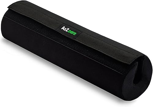 A2ZCARE Almohadilla para sentadillas con barra Soporte protector para cuello y hombro para sentadillas, estocadas y empujes de cadera, color negro