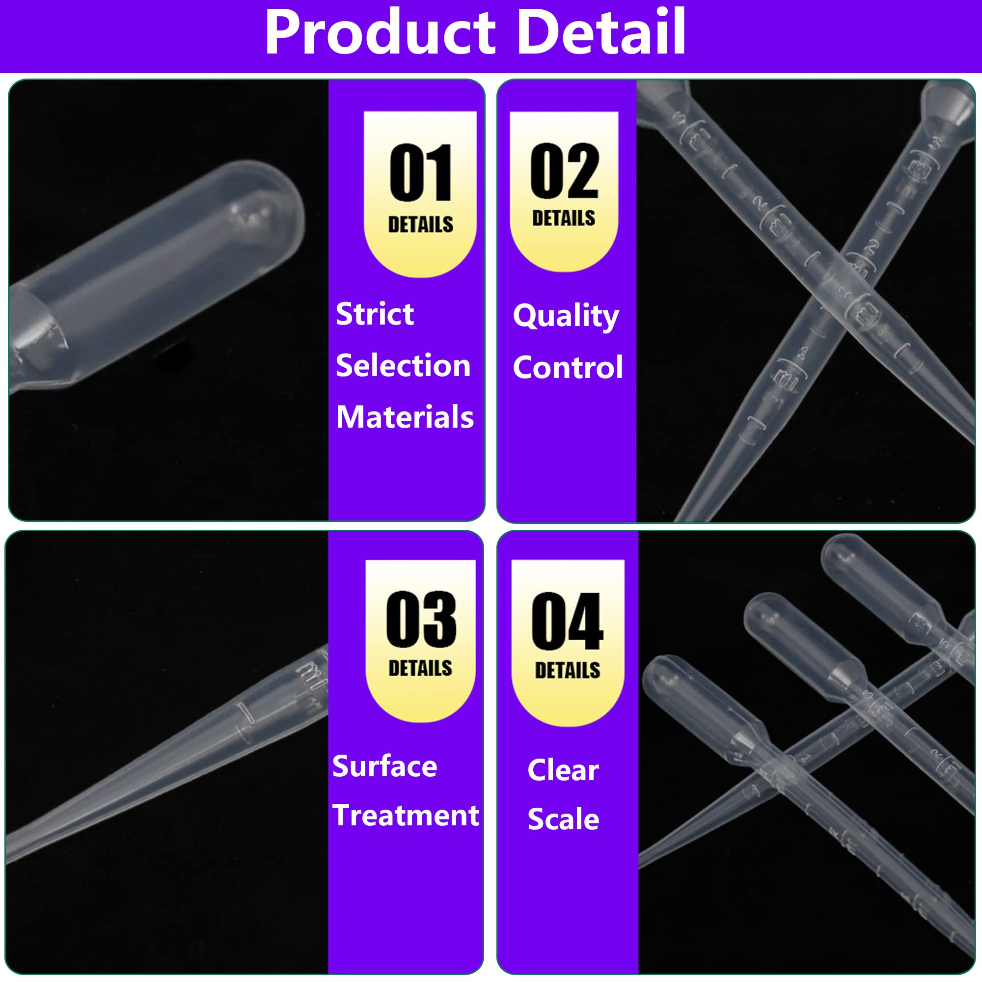 20 Pipette Di Plastica 3ml Con Contagocce - Per Dolci, Artigianato, Liquidi E Piante - Foto 2