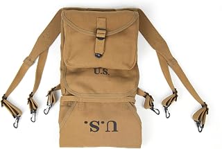 WW2 US M1928 Haversack with Tail Bag Backpack WWII Reproduction, khaki, Bag
