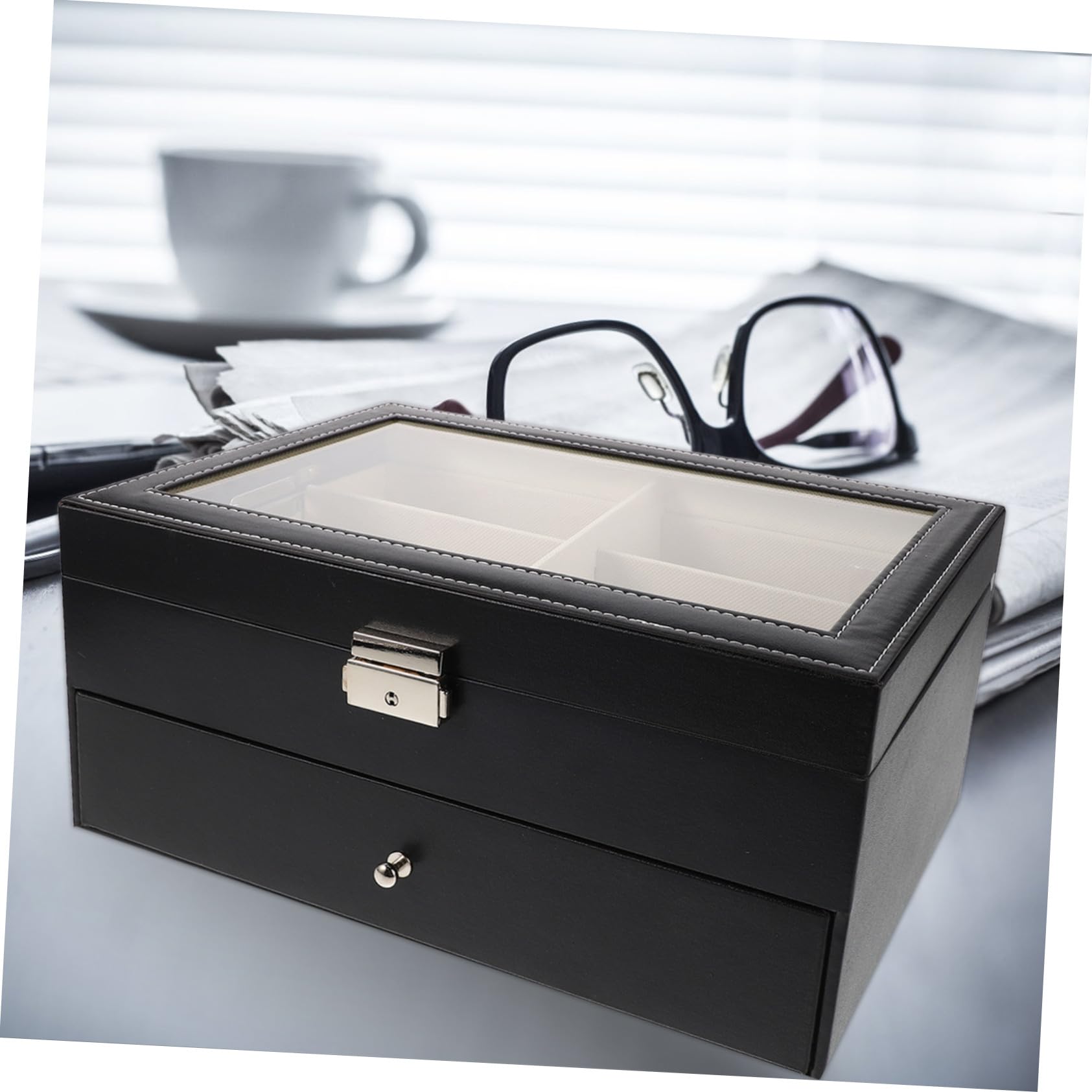 GALPADA Wielowarstwowy Futerał Na Okulary Podróżny Organizer Na Okulary Przeciwsłoneczne Ekspozycja Okularów Etui Na Wiele Okularów Organizer