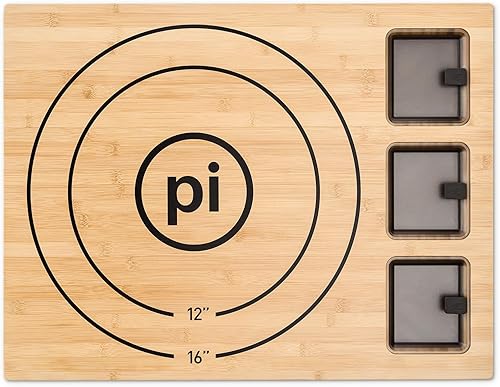 Solo Stove Tabla de cortar Pi con contenedores Tabla de cortar grande con 3 recipientes inastillables con tapas, tabla de cortar de bambú para